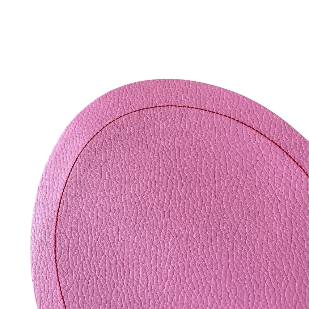 Threshold Pink Faux Leather LOVE Heart Shaped Placemat Charger 15x13 NEW